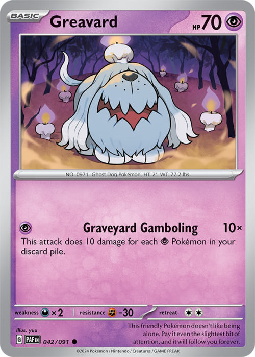 (042/091) Greavard - Non-Holo Common - Paldean Fates