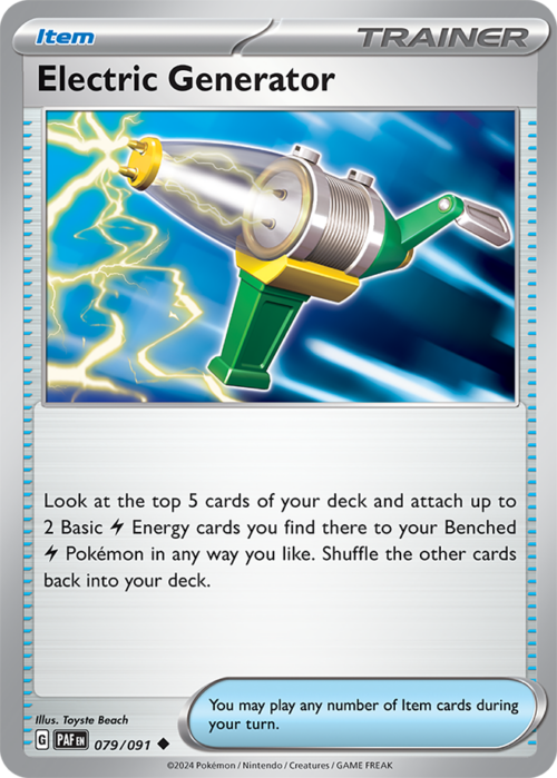 (079/091) Electric Generator - Non-Holo Uncommon - Paldean Fates