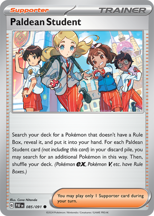 (085/091) Paldean Student - Non-Holo Common - Paldean Fates