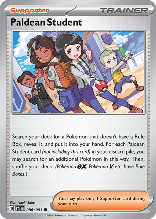 (086/091) Paldean Student - Non-Holo Common - Paldean Fates