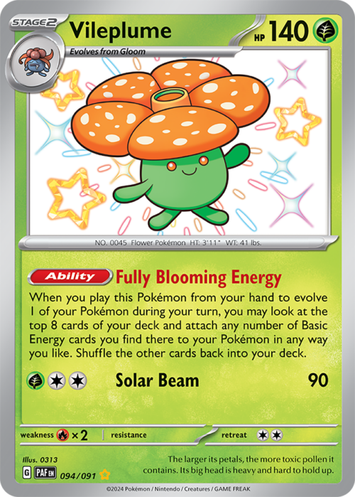 (094/091) Vileplume - Shiny Rare - Paldean Fates