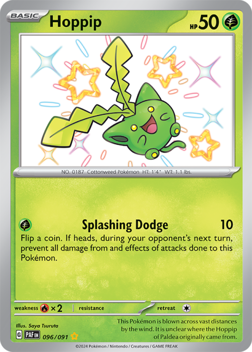 (096/091) Hoppip - Shiny Rare - Paldean Fates