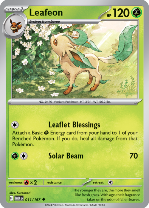 (011/167) Leafeon - Reverse Holo - Twilight Masquerade