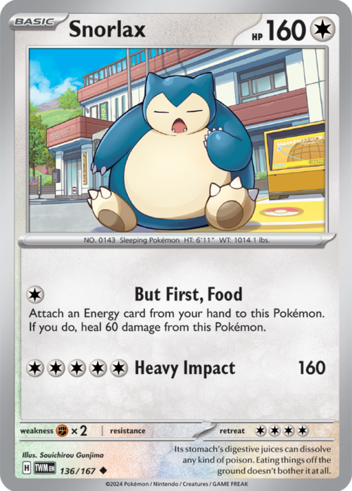 (136/167) Snorlax - Reverse Holo - Twilight Masquerade