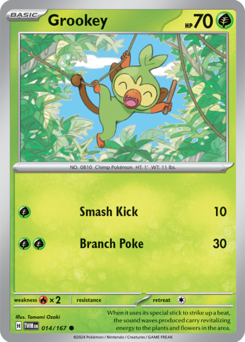 (014/167) Grookey - Reverse Holo - Twilight Masquerade