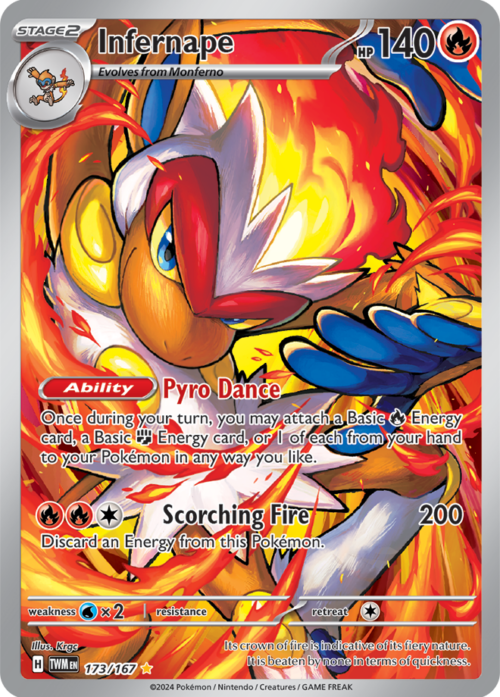 (173/167) Infernape - Illustration Rare - Twilight Masquerade