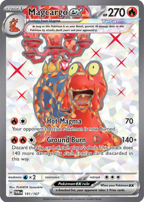 (191/167) Magcargo ex - Ultra Rare - Twilight Masquerade