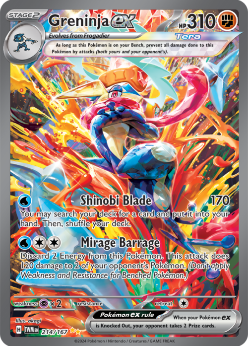 (214/167) Greninja ex - Special Illustration Rare - Twilight Masquerade