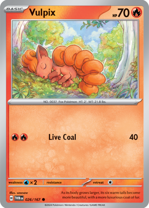 (026/167) Vulpix - Reverse Holo - Twilight Masquerade