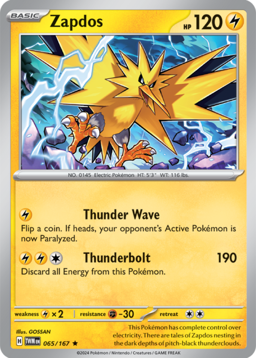 (065/167) Zapdos - Holo - Twilight Masquerade