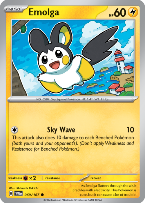 (069/167) Emolga - Reverse Holo - Twilight Masquerade