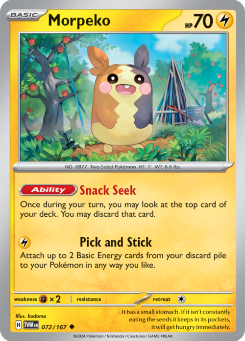 (072/167) Morpeko - Reverse Holo - Twilight Masquerade