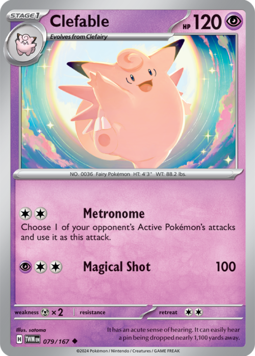 (079/167) Clefable - Reverse Holo - Twilight Masquerade