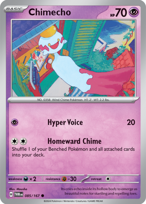 (085/167) Chimecho - Reverse Holo - Twilight Masquerade