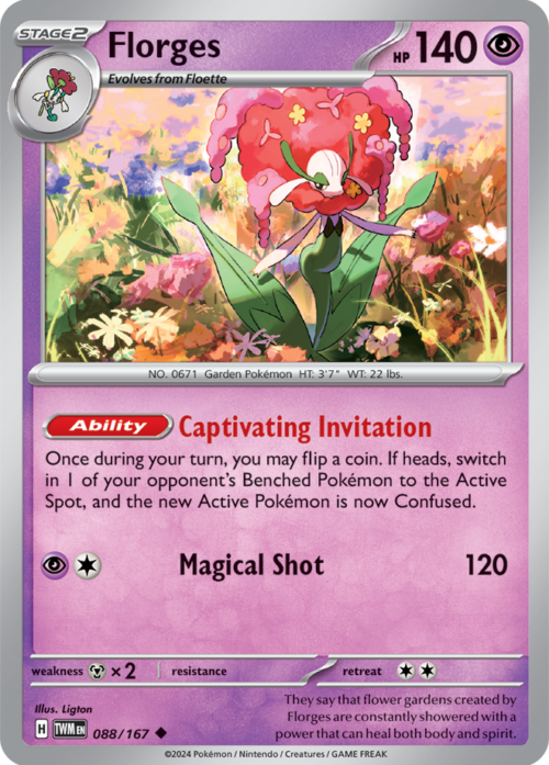 (088/167) Florges - Reverse Holo - Twilight Masquerade