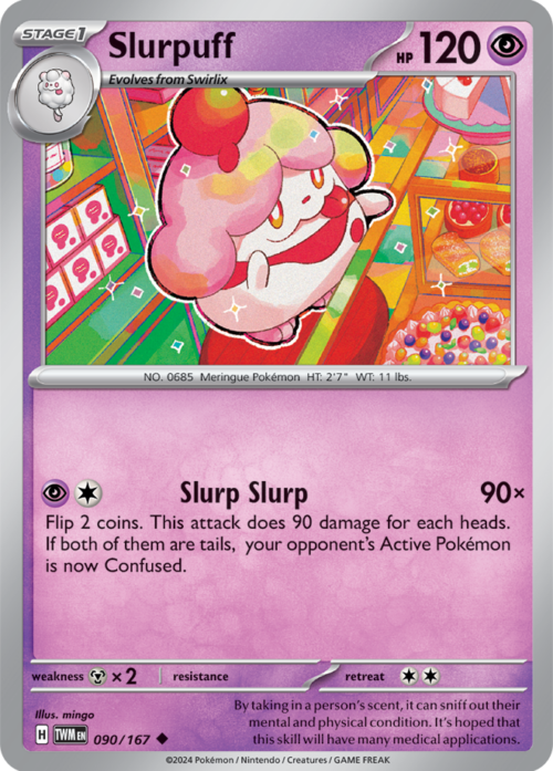 (090/167) Slurpuff - Reverse Holo - Twilight Masquerade