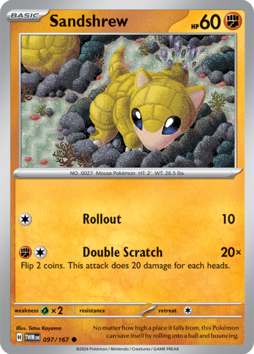 (097/167) Sandshrew - Reverse Holo - Twilight Masquerade