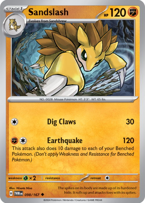 (098/167) Sandslash - Reverse Holo - Twilight Masquerade