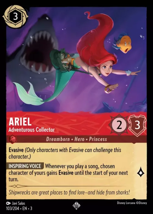 (103/204) Ariel - Adventurous Collector - Holo - Into the Inklands