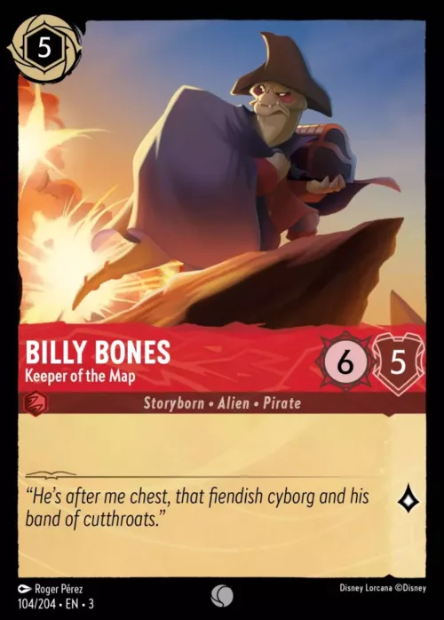 (104/204) Billy Bones - Keeper of the Map - Holo - Into the Inklands