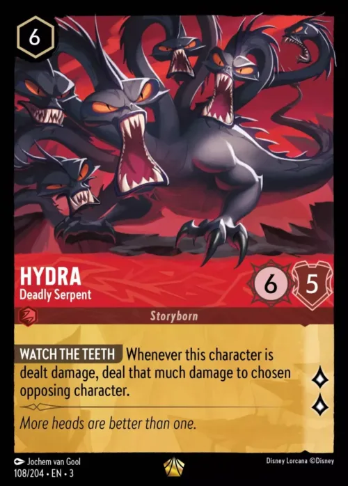 (108/204) Hydra - Deadly Serpent - Holo - Into the Inklands