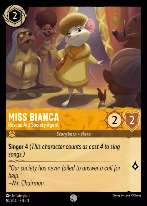 (010/204) Miss Bianca - Rescue Aid Society Agent - Holo - Into the Inklands