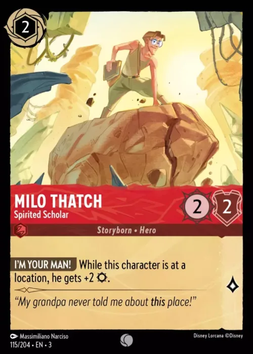 (115/204) Milo Thatch - Spirited Scholar - Holo - Into the Inklands