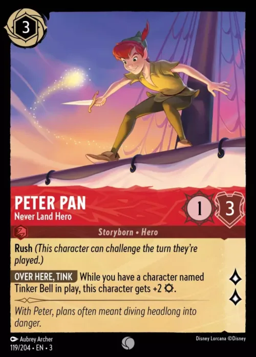 (119/204) Peter Pan - Never Land Hero - Holo - Into the Inklands