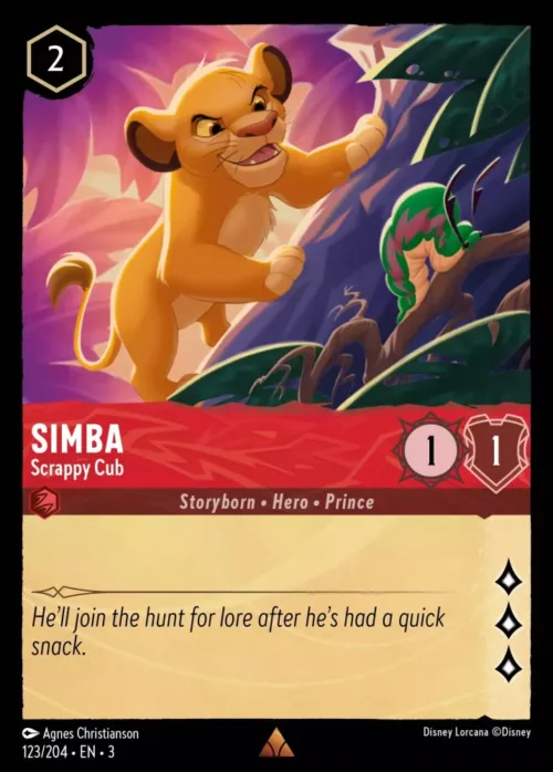 (123/204) Simba - Scrappy Cub - Holo - Into the Inklands