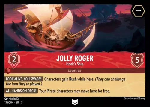 (135/204) Jolly Roger - Hook's Ship - Holo - Into the Inklands