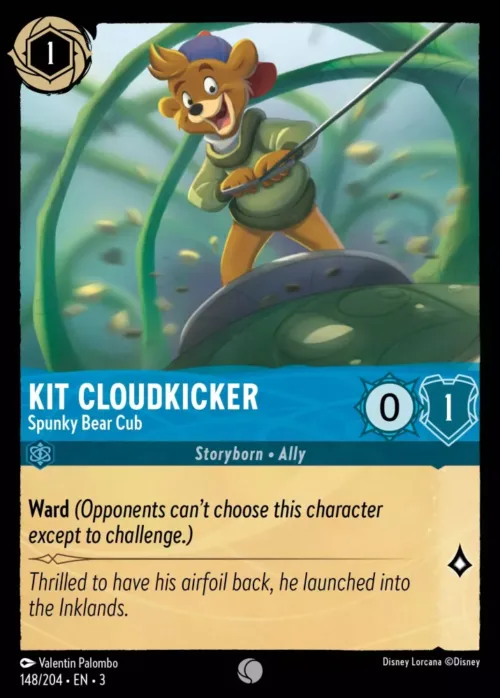 (148/204) Kit Cloudkicker - Spunky Bear Cub - Holo - Into the Inklands