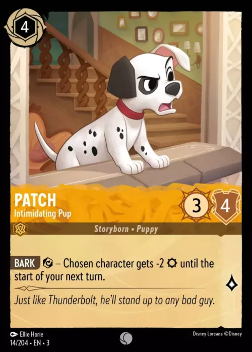 (014/204) Patch - Intimidating Pup - Holo - Into the Inklands