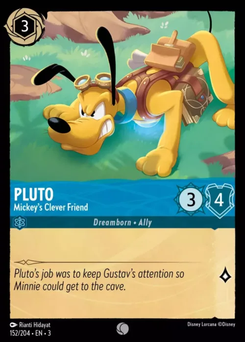 (152/204) Pluto - Mickey's Clever Friend - Holo - Into the Inklands