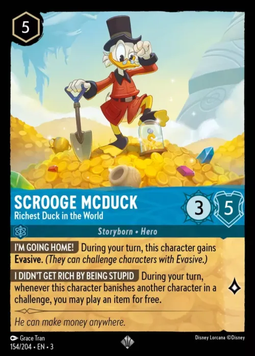 (154/204) Scrooge McDuck - Richest Duck in the World - Holo - Into the Inklands