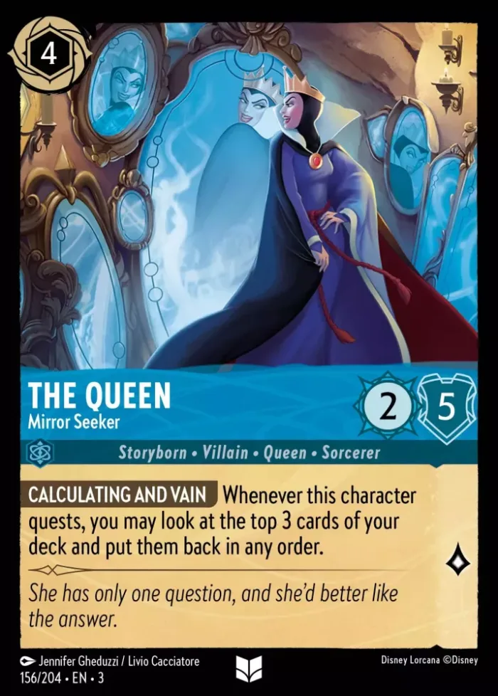 (156/204) The Queen - Mirror Seeker - Holo - Into the Inklands