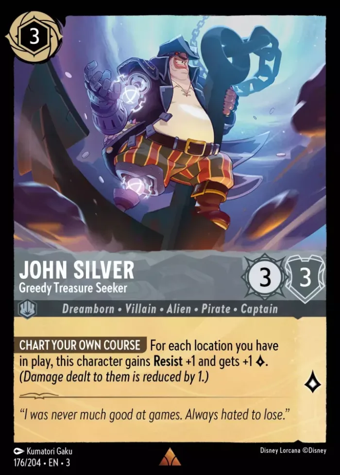 (176/204) John Silver - Greedy Treasure Seeker - Holo - Into the Inklands