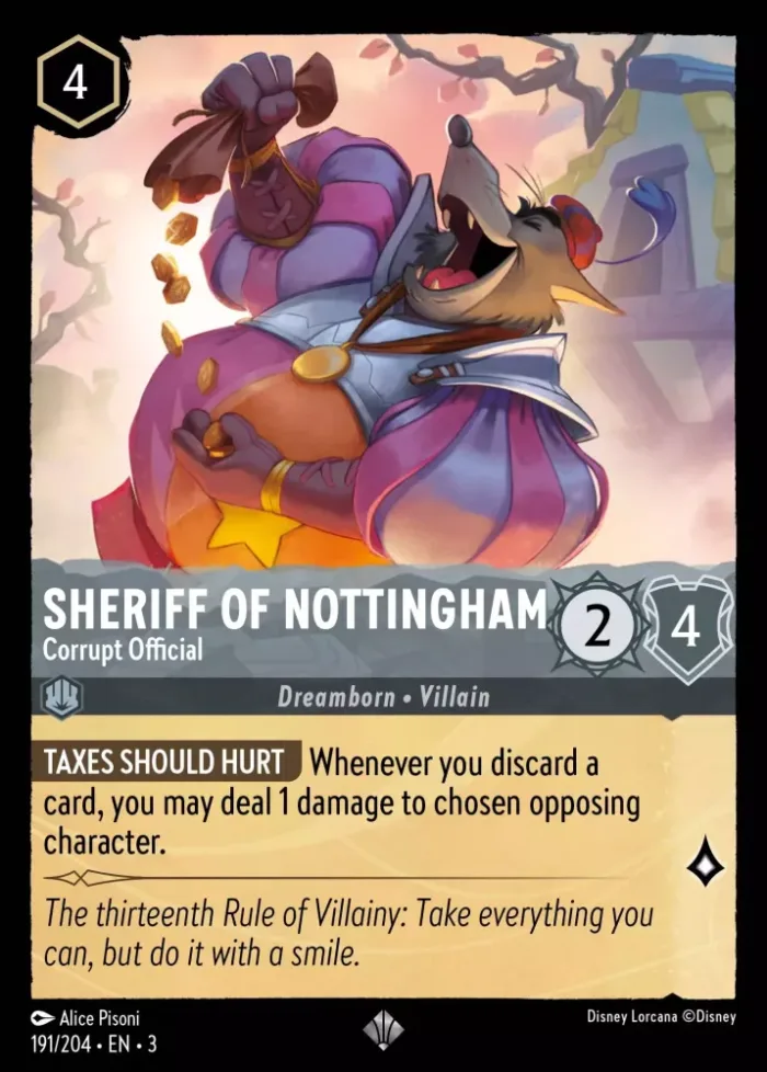 (191/204) Sheriff of Nottingham - Corrupt Official - Holo - Into the Inklands