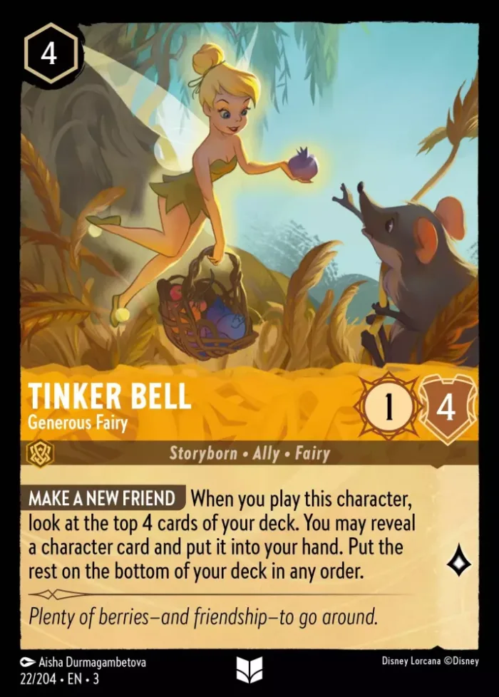 (022/204) Tinker Bell - Generous Fairy - Holo - Into the Inklands