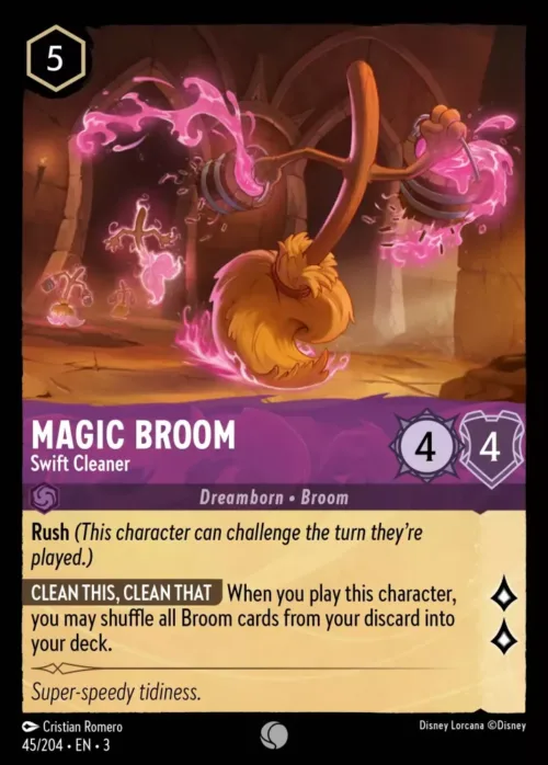 (045/204) Magic Broom - Swift Cleaner - Holo - Into the Inklands