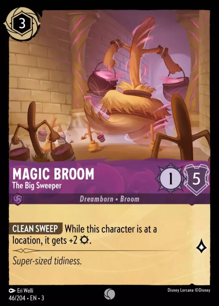 (046/204) Magic Broom - The Big Sweeper - Holo - Into the Inklands