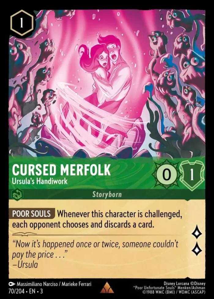 (070/204) Cursed Merfolk - Ursula's Handiwork - Holo - Into the Inklands