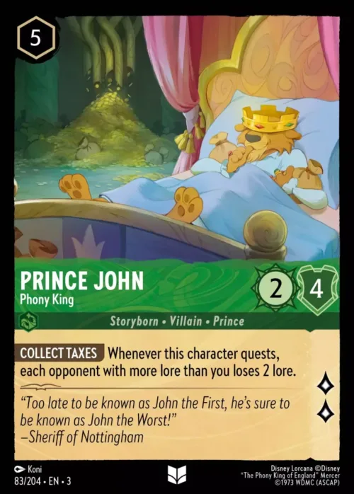 (083/204) Prince John - Phony King - Holo - Into the Inklands