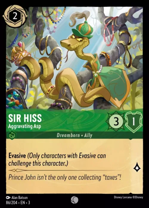 (086/204) Sir Hiss - Aggravating Asp - Holo - Into the Inklands