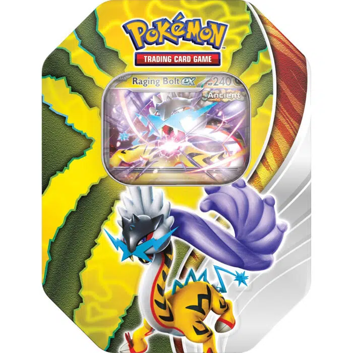 Pokémon Paradox Destinies Tin Raging Bolt ex